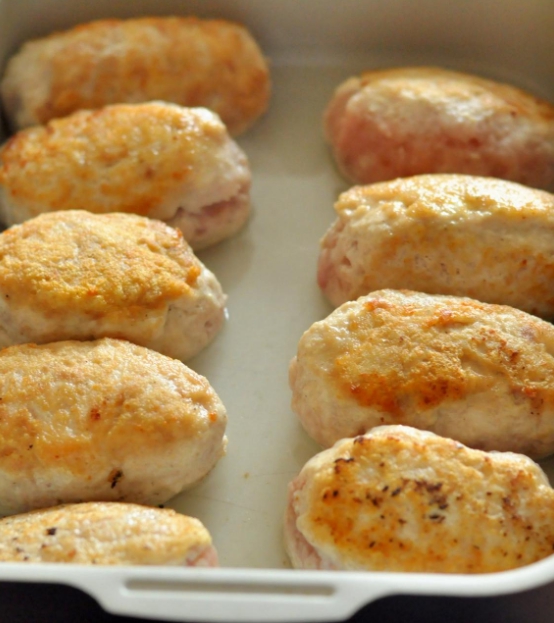 Csirke szelet burgonyával darált húsban